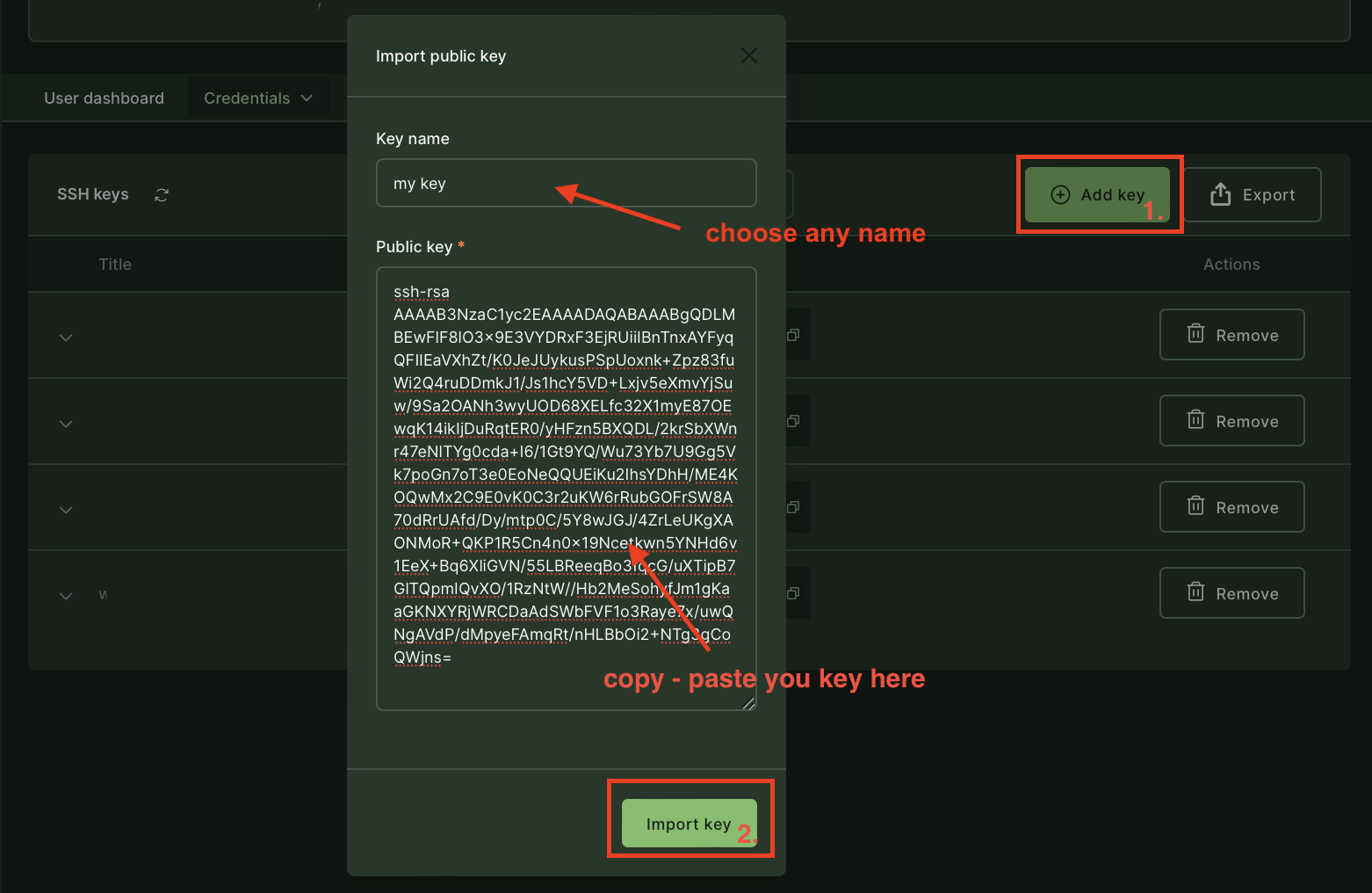 public key